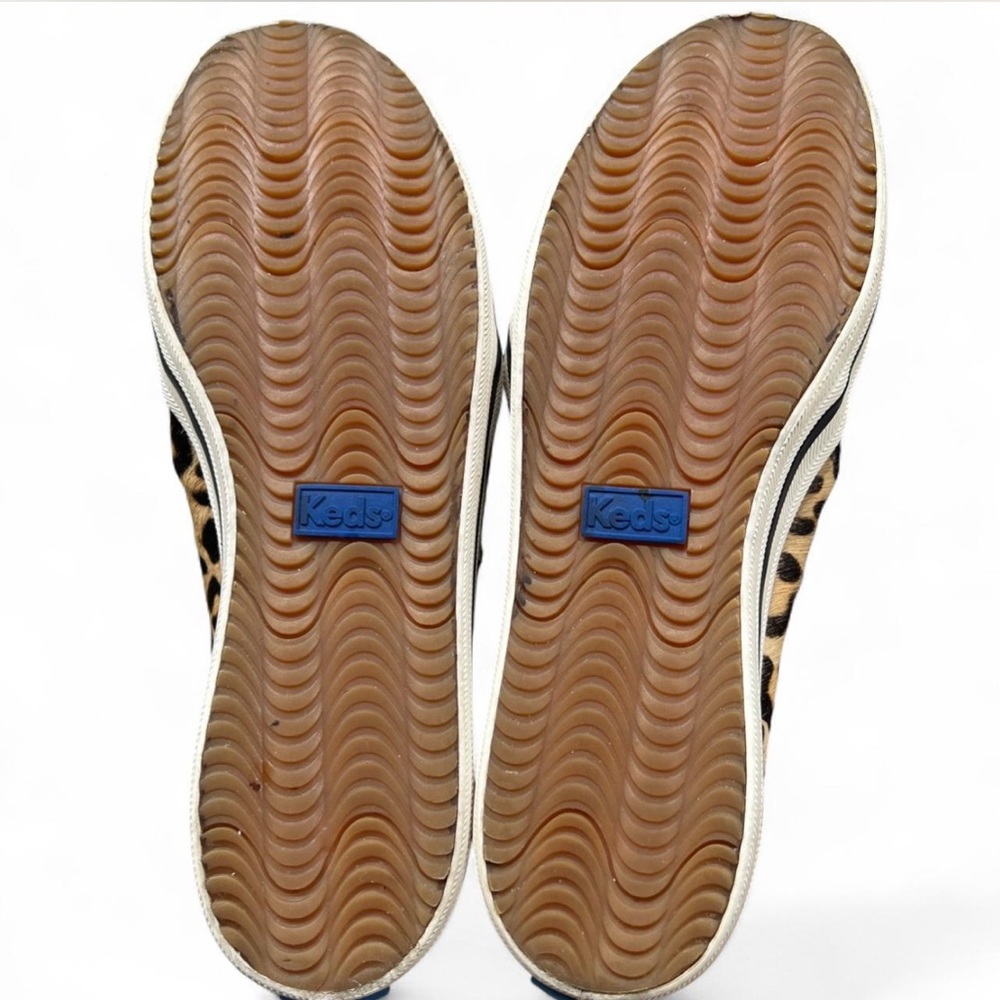 Keds x Kate Spade Leopard Pony Hair Double Decker Slip-On Sneakers Sz 8 - Picture 3 of 9